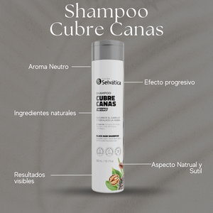 NUEVO Shampoo CubreCanas 300ml🧔🏻‍♂️: FUSIÓN SELVATICA🫙(CABELLO OSCURO)