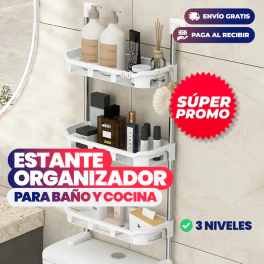 ESTANTE ORGANIZADOR 3 NIVELES✨BAÑO Y COCINA